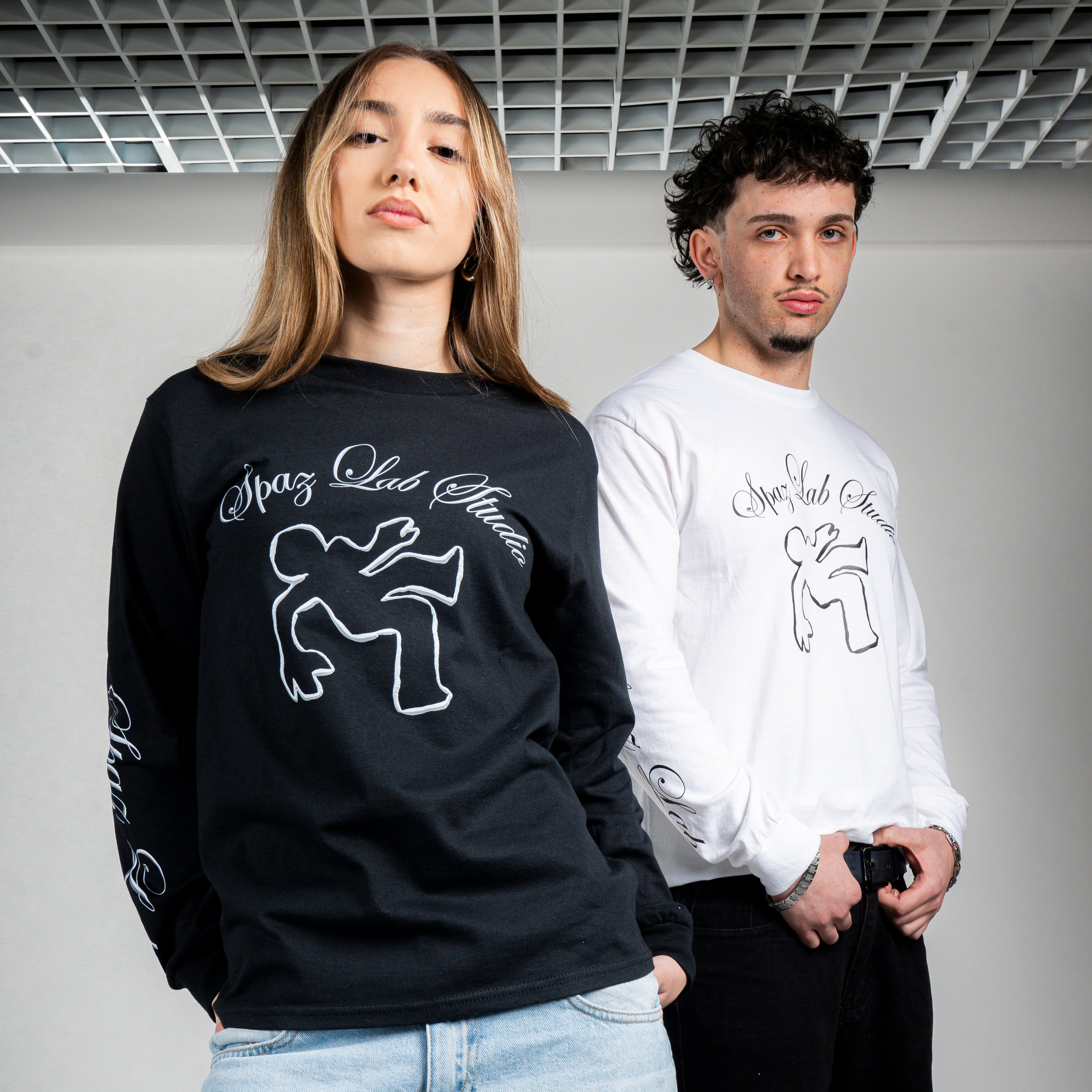 Abstract White Spaz Longsleeve