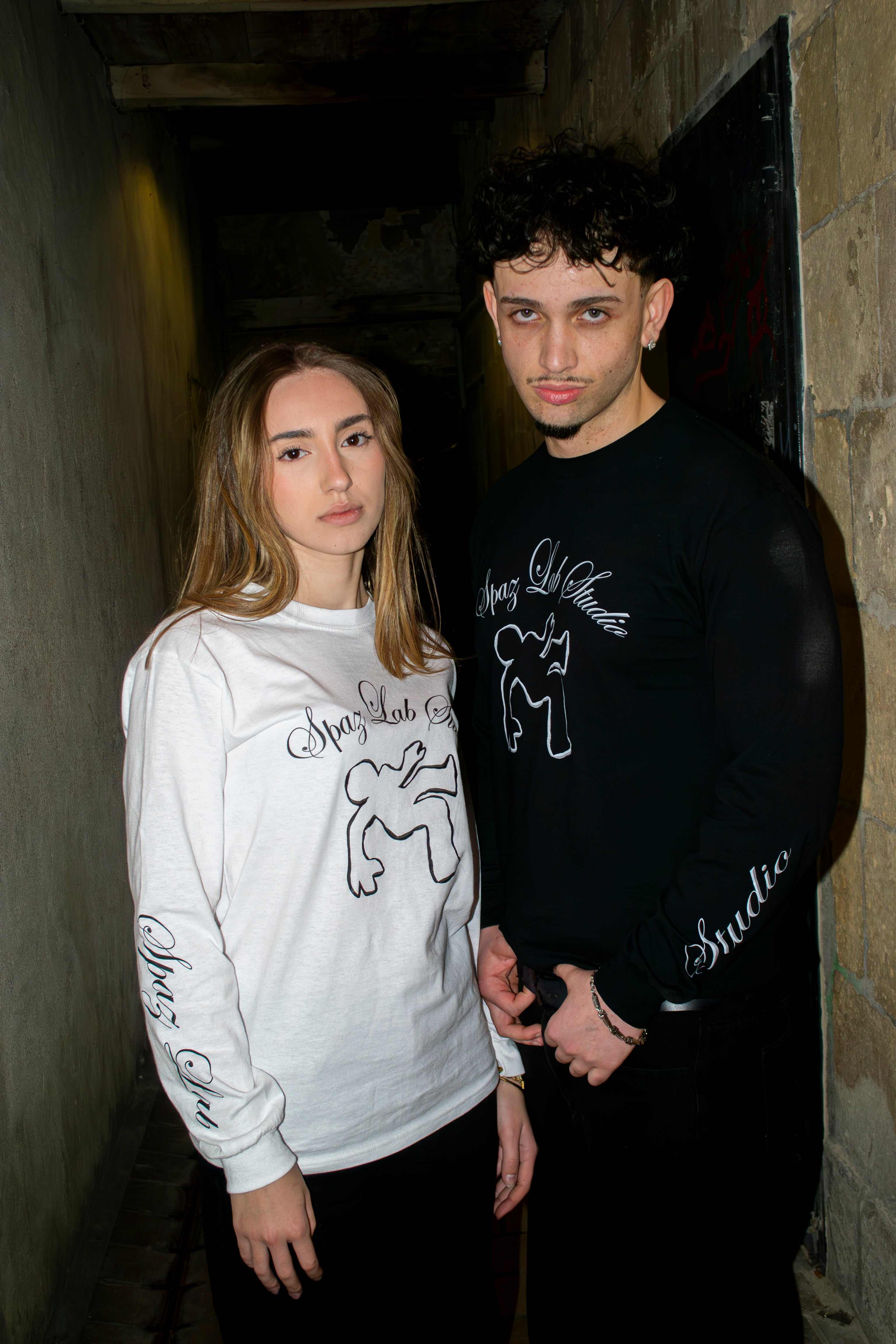 Abstract Black Spaz Longsleeve