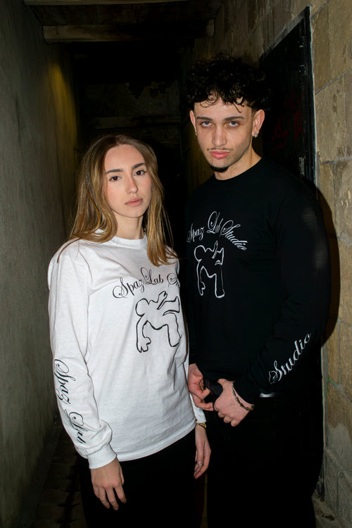 Abstract Black Spaz Longsleeve